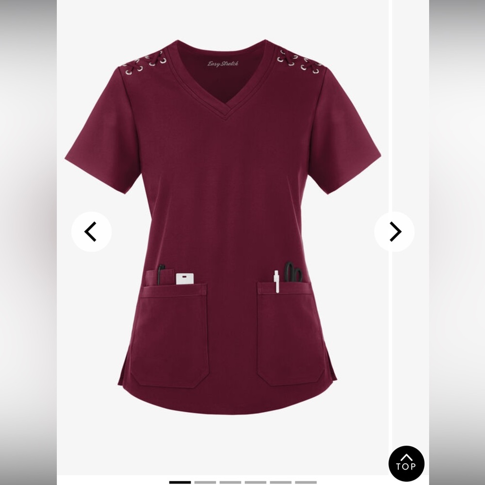 Size 2X scrub top. Very soft stretch material. Excellent condition.